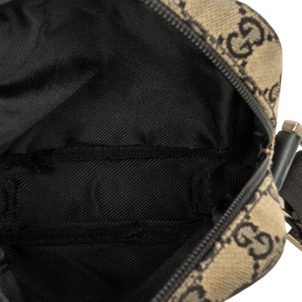 Gucci GG Canvas Crossbody Beige Canvas Good - Model View
