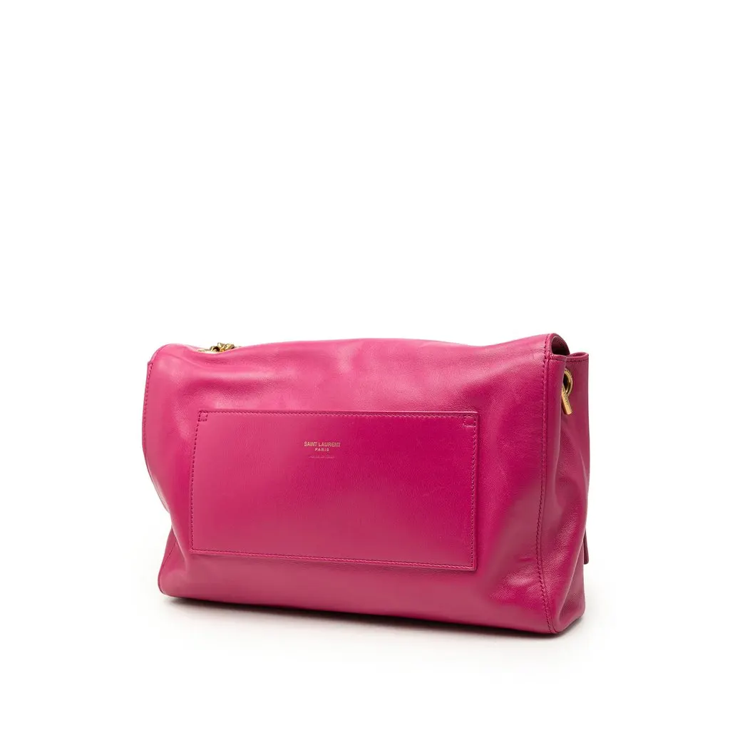 Saint Laurent Medium Smooth Calfskin and Suede Reversible Kate Crossbody Pink Leather Very good - Back View