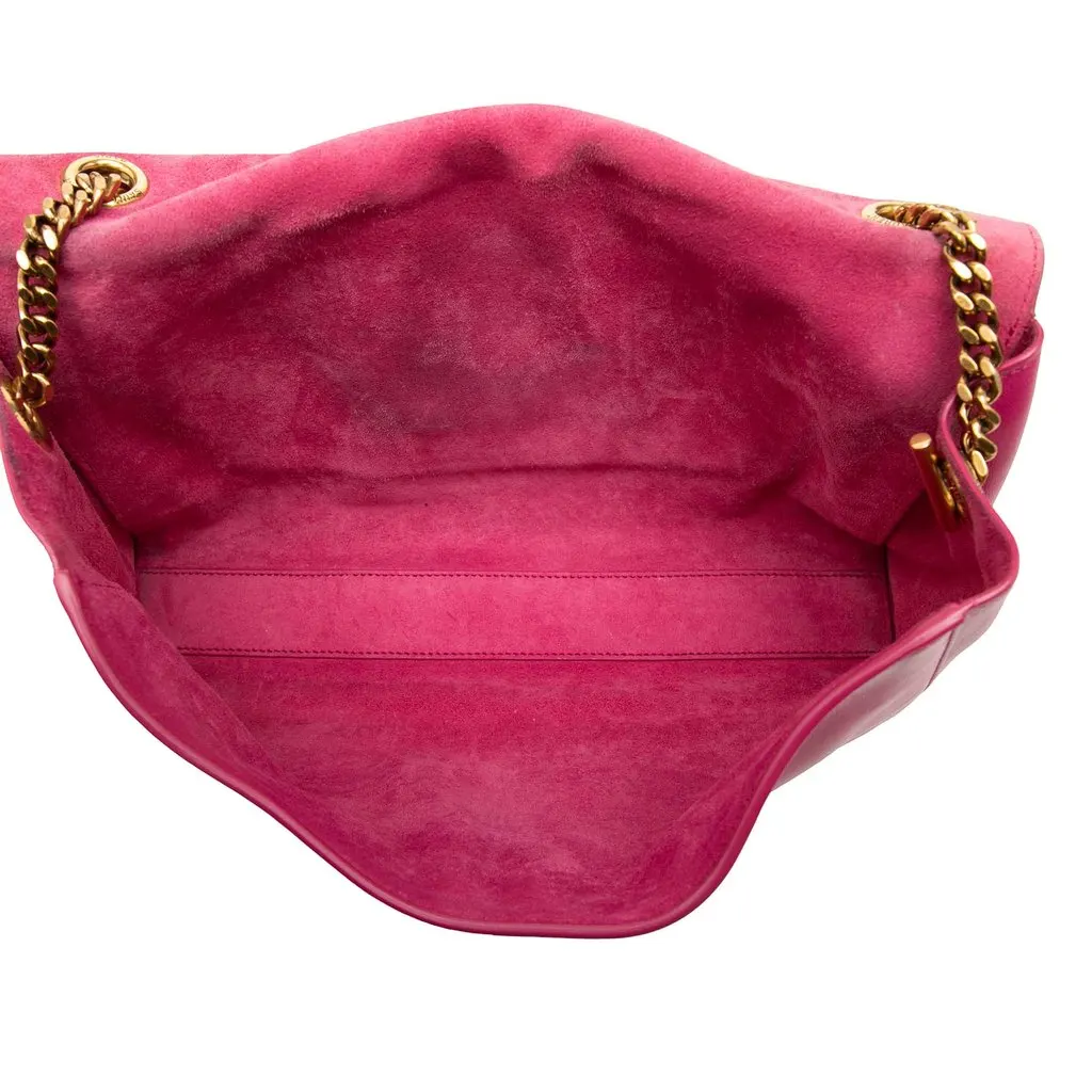 Saint Laurent Medium Smooth Calfskin and Suede Reversible Kate Crossbody Pink Leather Very good - Model View