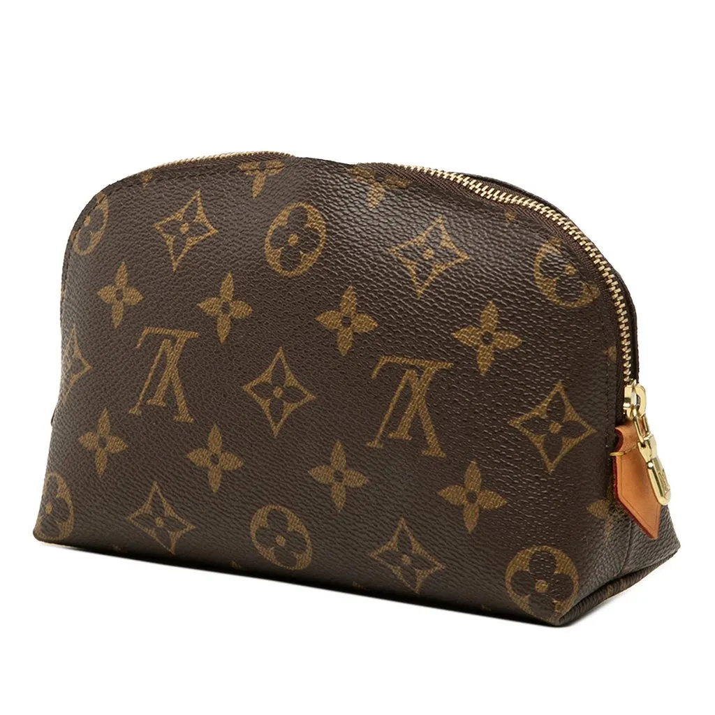 Louis Vuitton Monogram Cosmetic Pouch PM Brown Canvas Very good - Back View