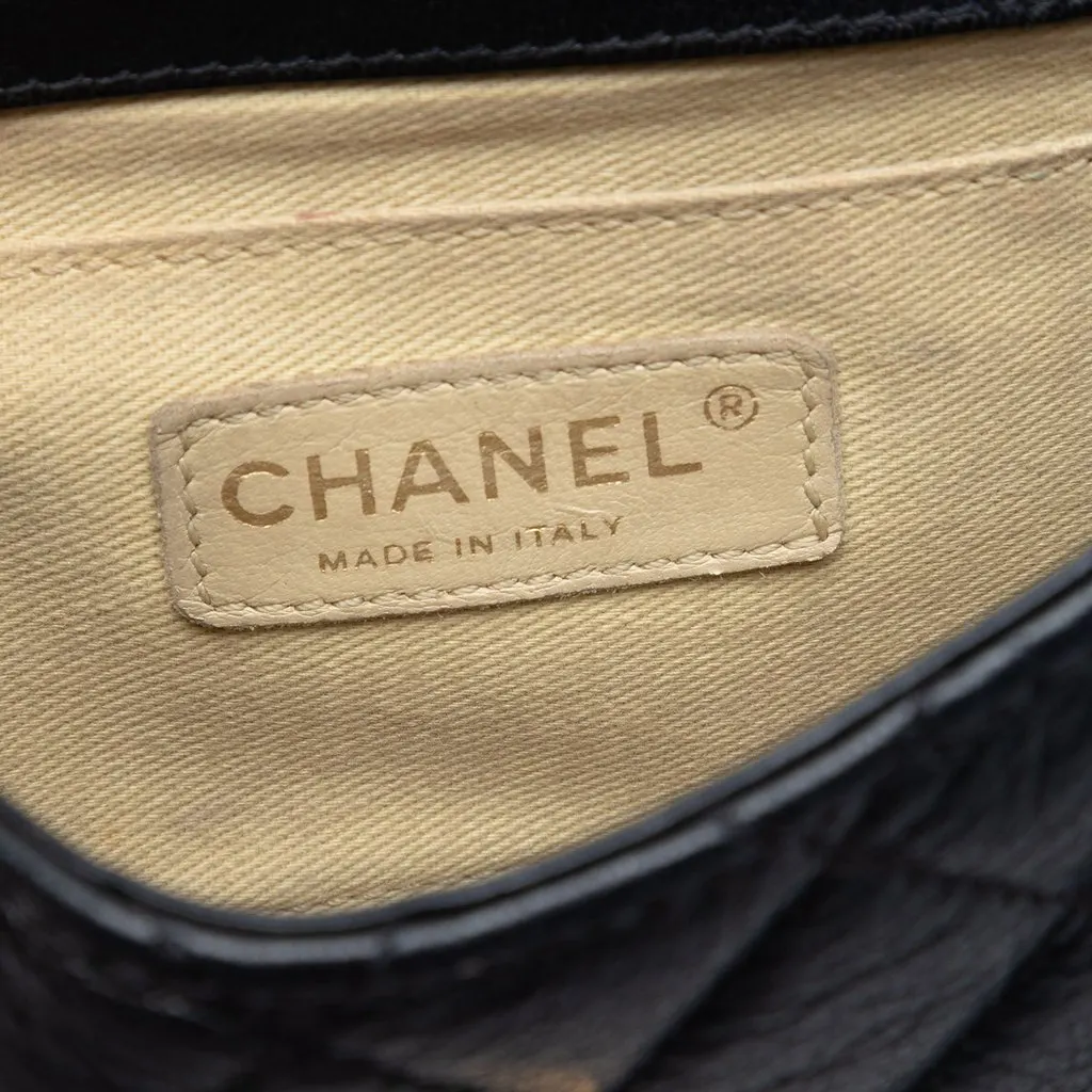Chanel Mini Quilted Goatskin Reissue 2.55 Rita Flap Black Leather Good - Box View