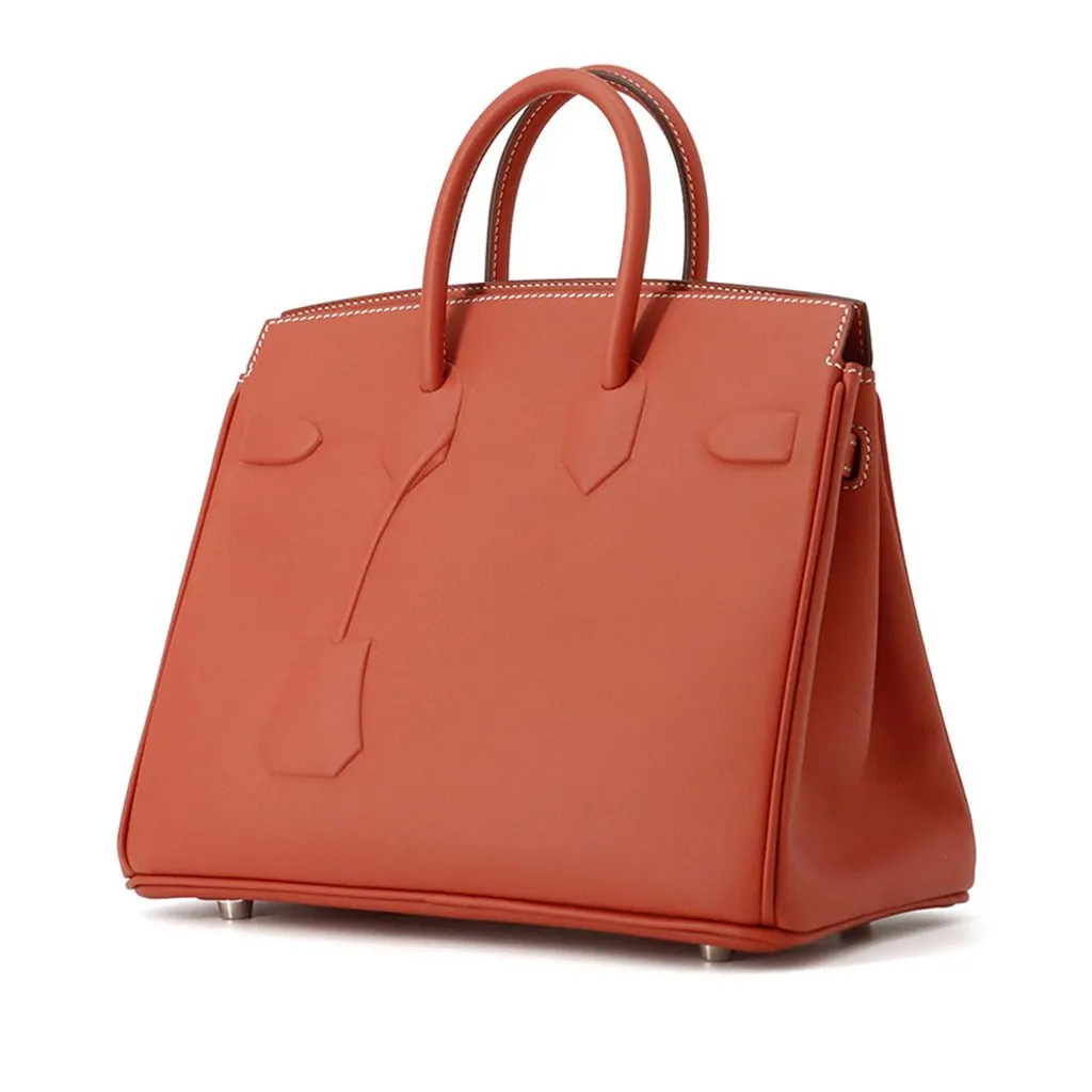 Hermès Swift Birkin Shadow Retourne 25 Orange Leather Very good - Back View