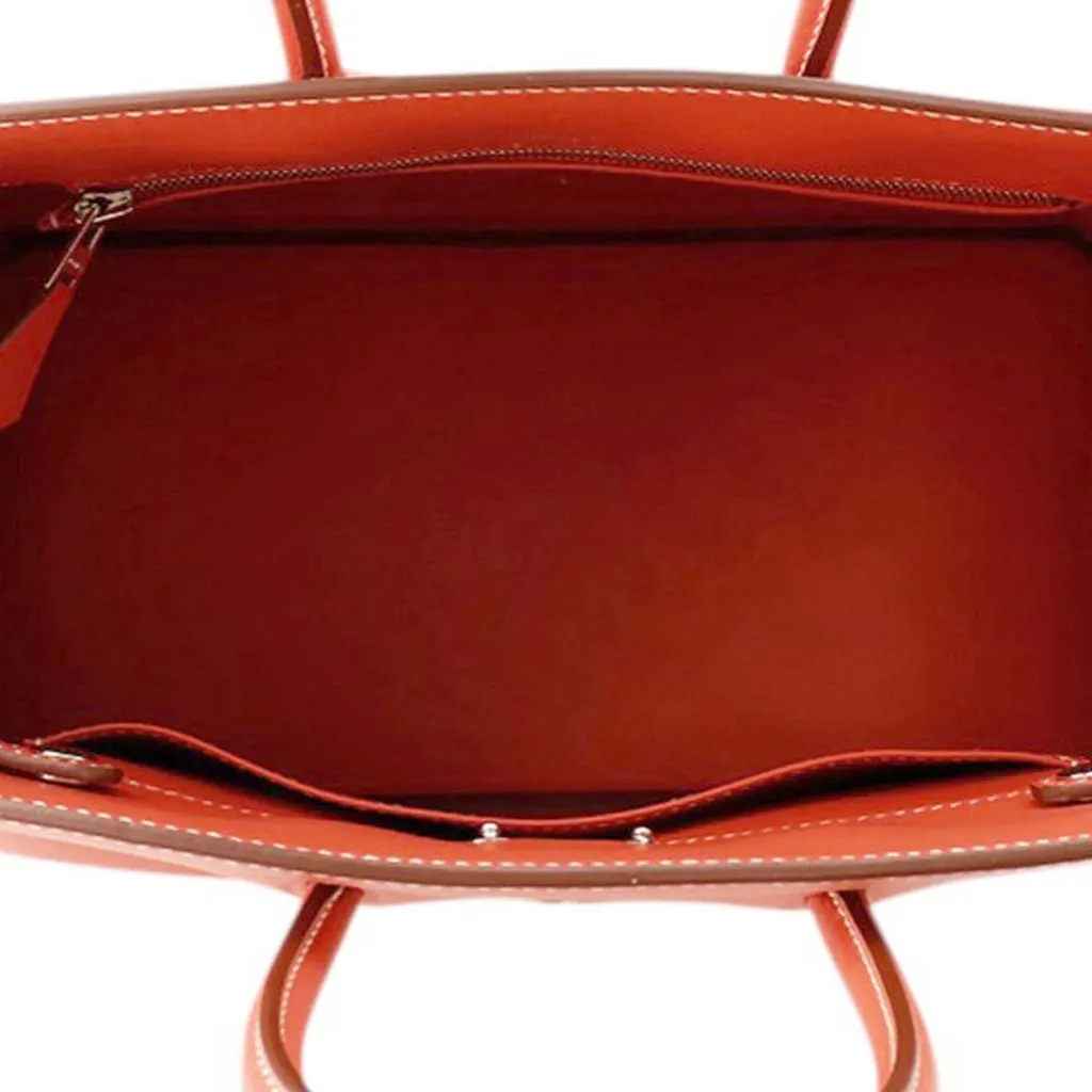 Hermès Swift Birkin Shadow Retourne 25 Orange Leather Very good - Model View