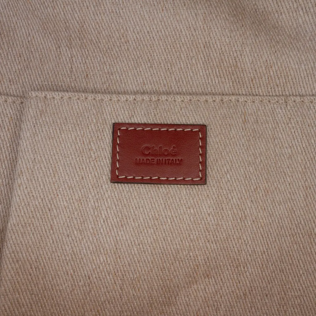 Chloé Canvas Woody Backpack Beige Very good - Box View