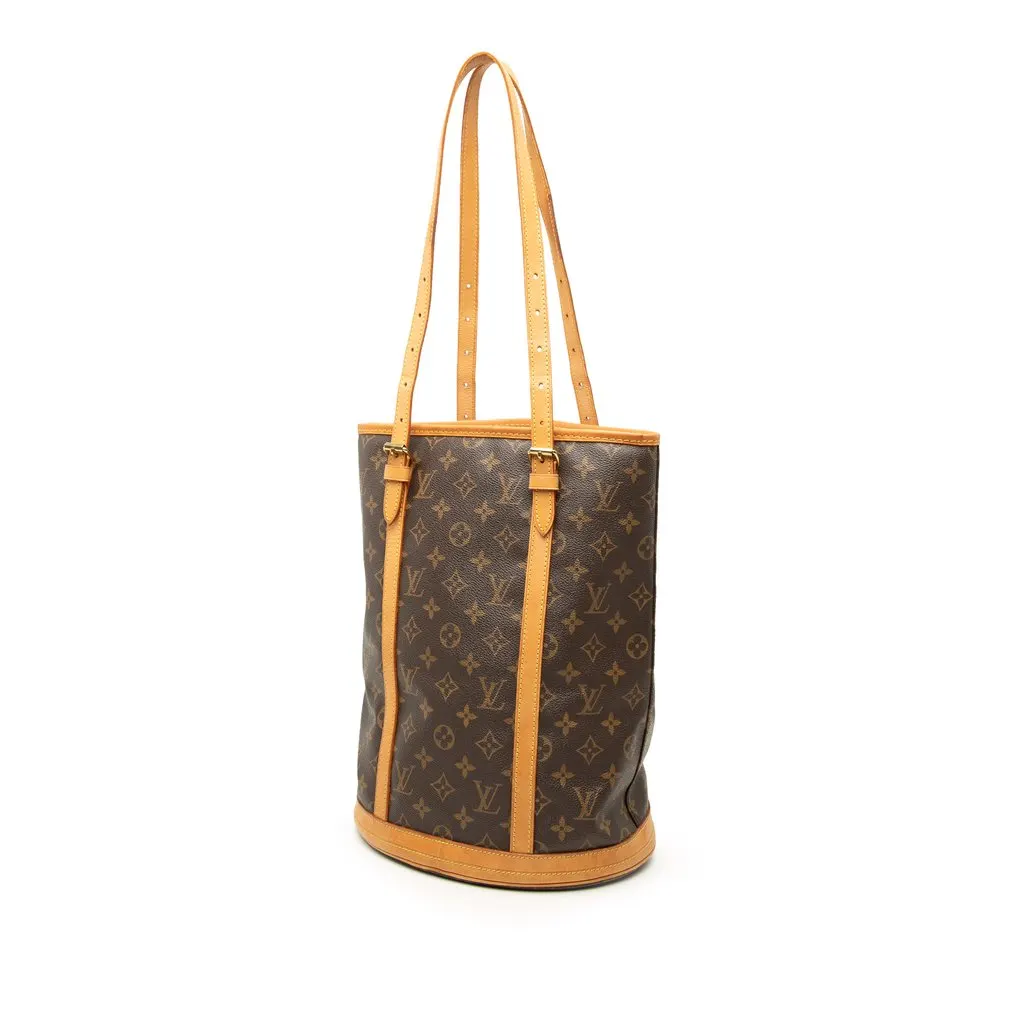 Louis Vuitton Monogram Bucket GM Brown Canvas Good - Back View
