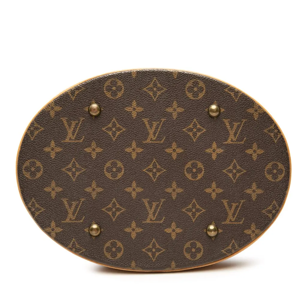 Louis Vuitton Monogram Bucket GM Brown Canvas Good - Inside View