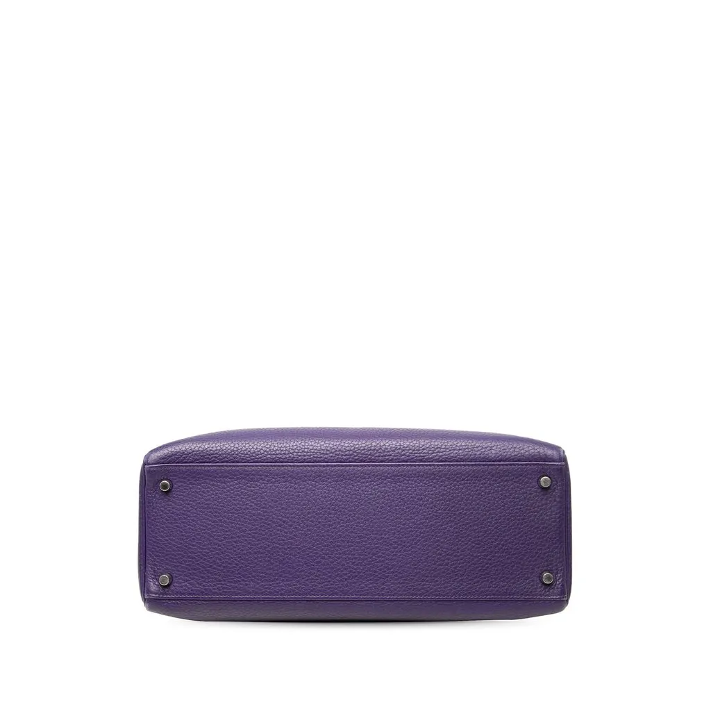 Hermès Clemence Kelly II Retourne 35 Purple Leather Very good - Inside View