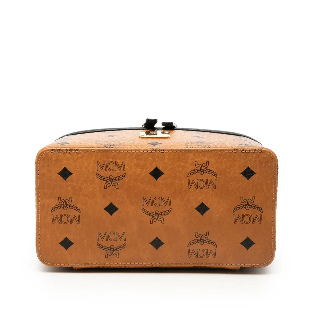MCM Visetos Coated Canvas Rockstar Vanity Bag Brown Very good - Inside View