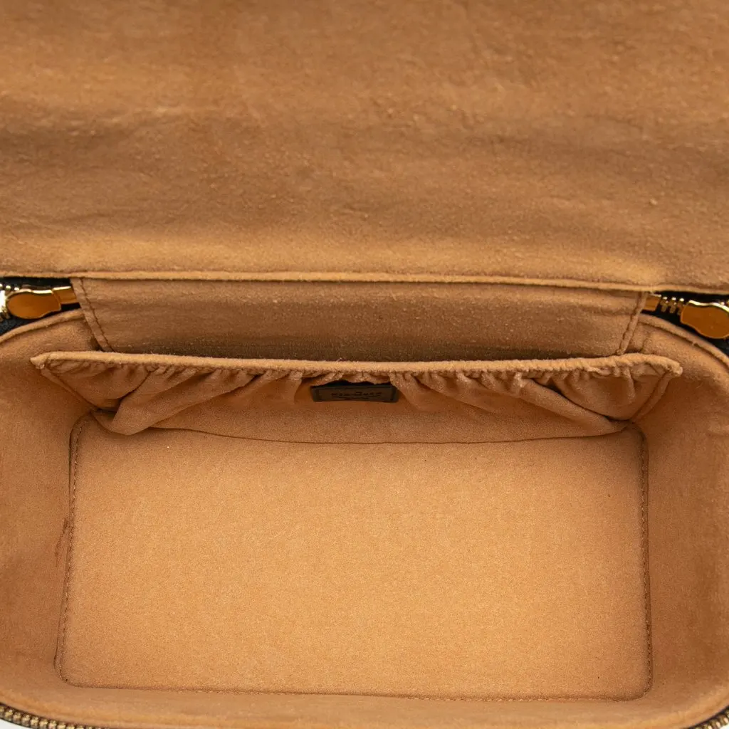 MCM Visetos Coated Canvas Rockstar Vanity Bag Brown Very good - Model View