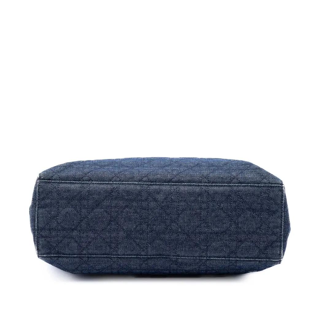 Dior Large Denim Cannage Lady Dior Blue Very good - Inside View