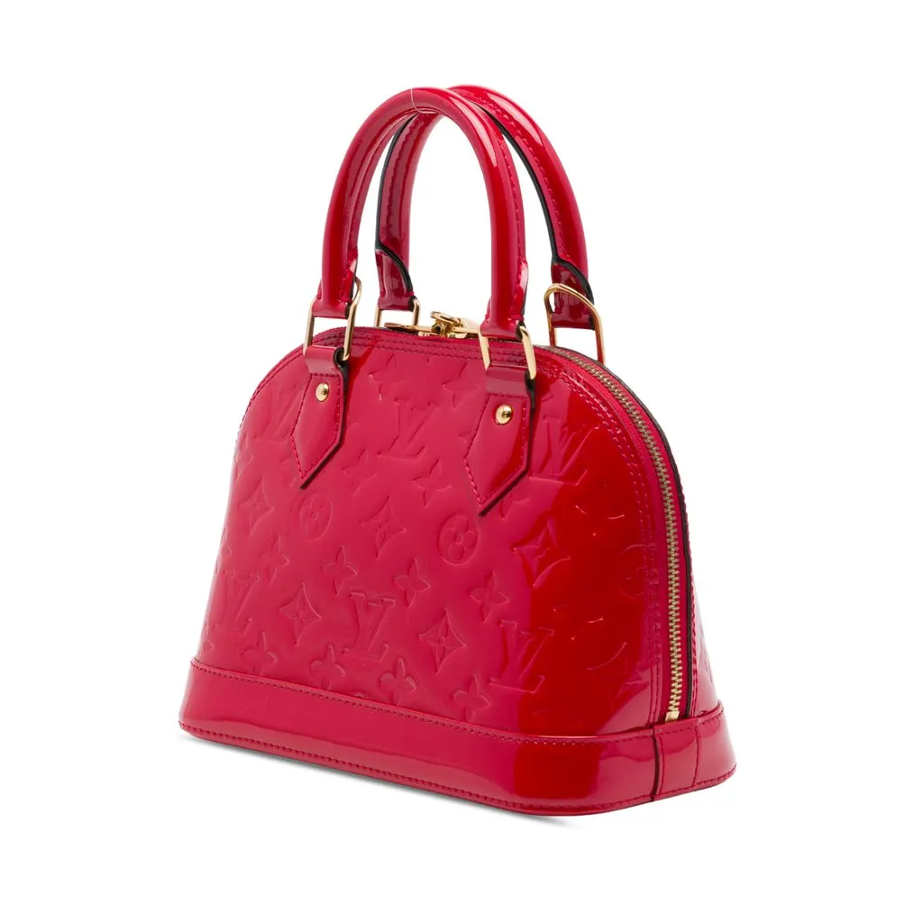 Louis Vuitton Monogram Vernis Alma BB Red Leather Very good - Back View