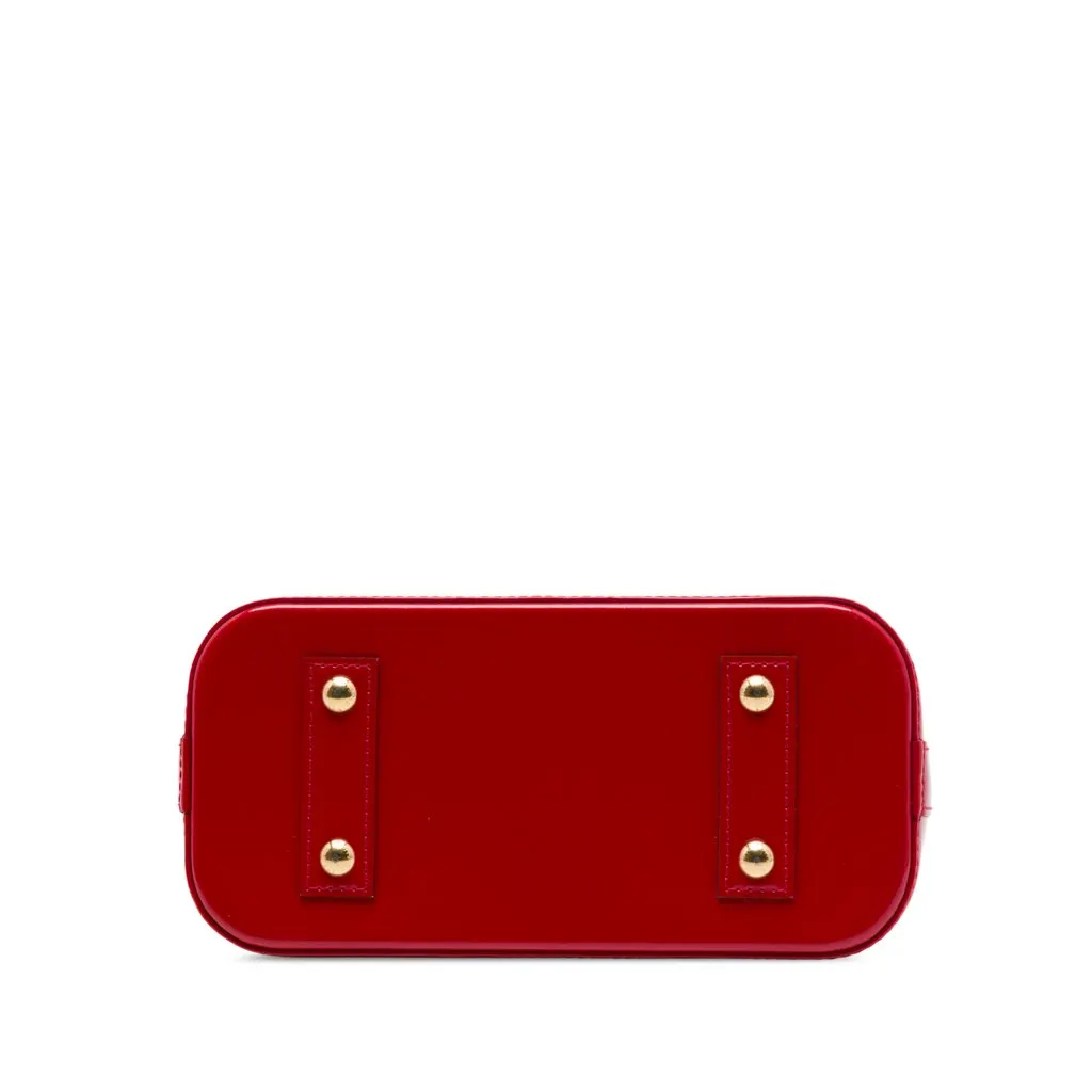 Louis Vuitton Monogram Vernis Alma BB Red Leather Very good - Inside View