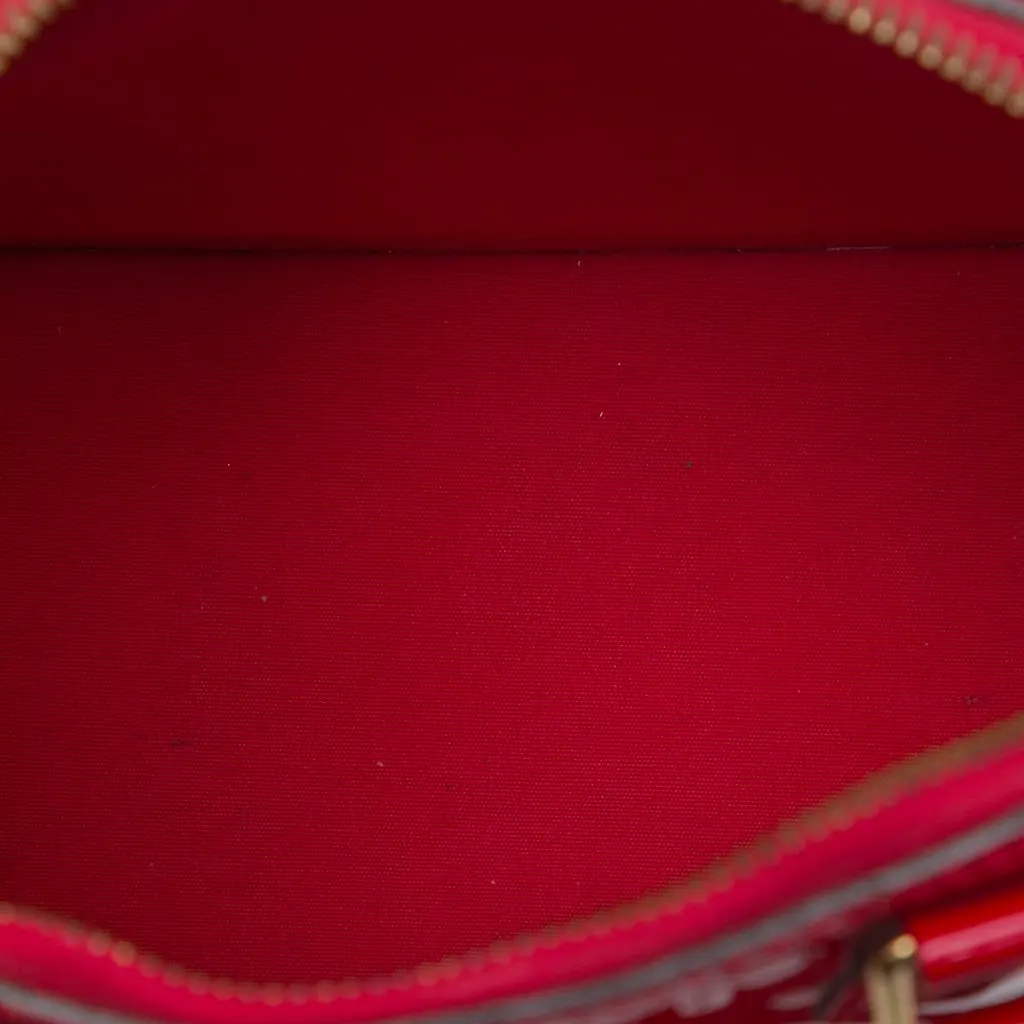 Louis Vuitton Monogram Vernis Alma BB Red Leather Very good - Model View