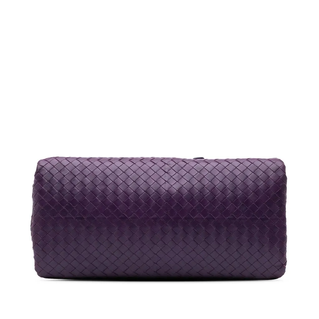 Bottega Veneta Nappa Intrecciato Montaigne Handbag Purple Leather Very good - Inside View