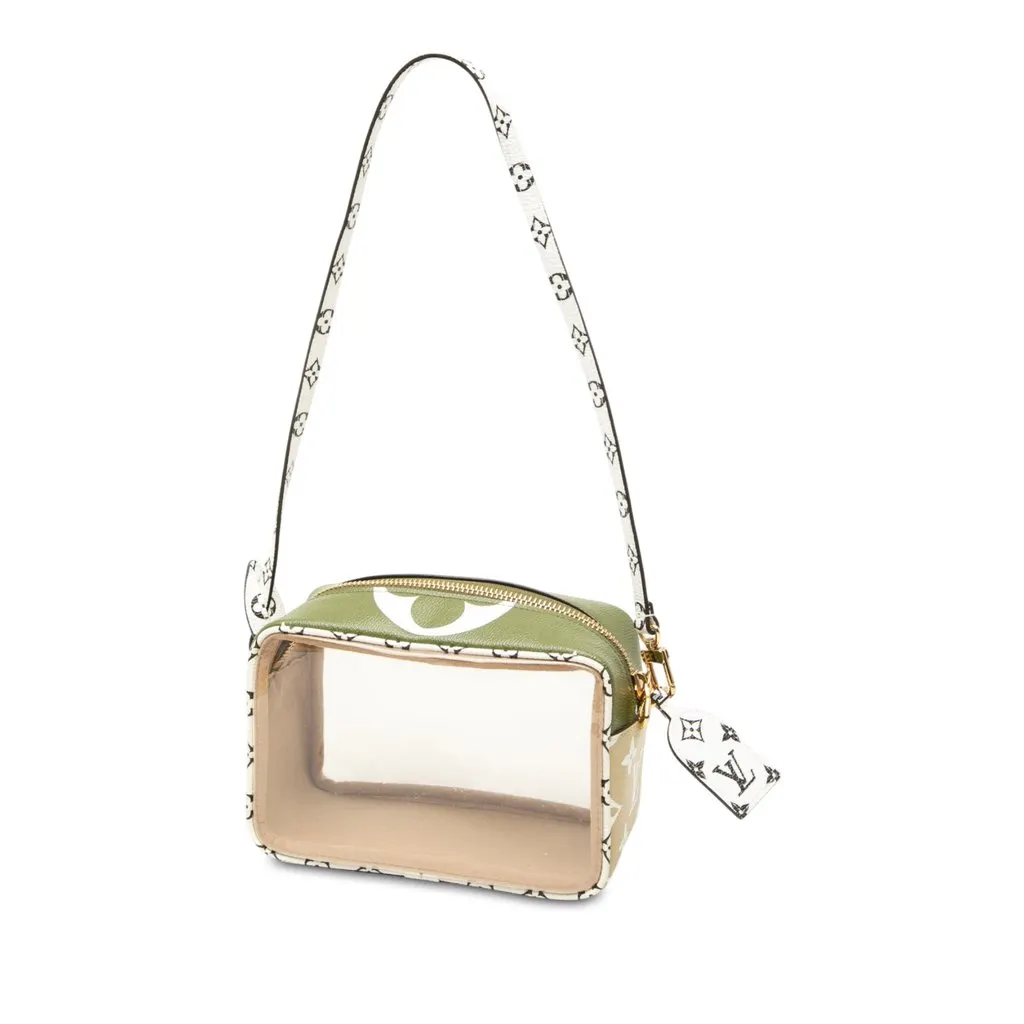 Louis Vuitton Monogram Giant Jungle Beach Pouch Green Canvas Good - Back View