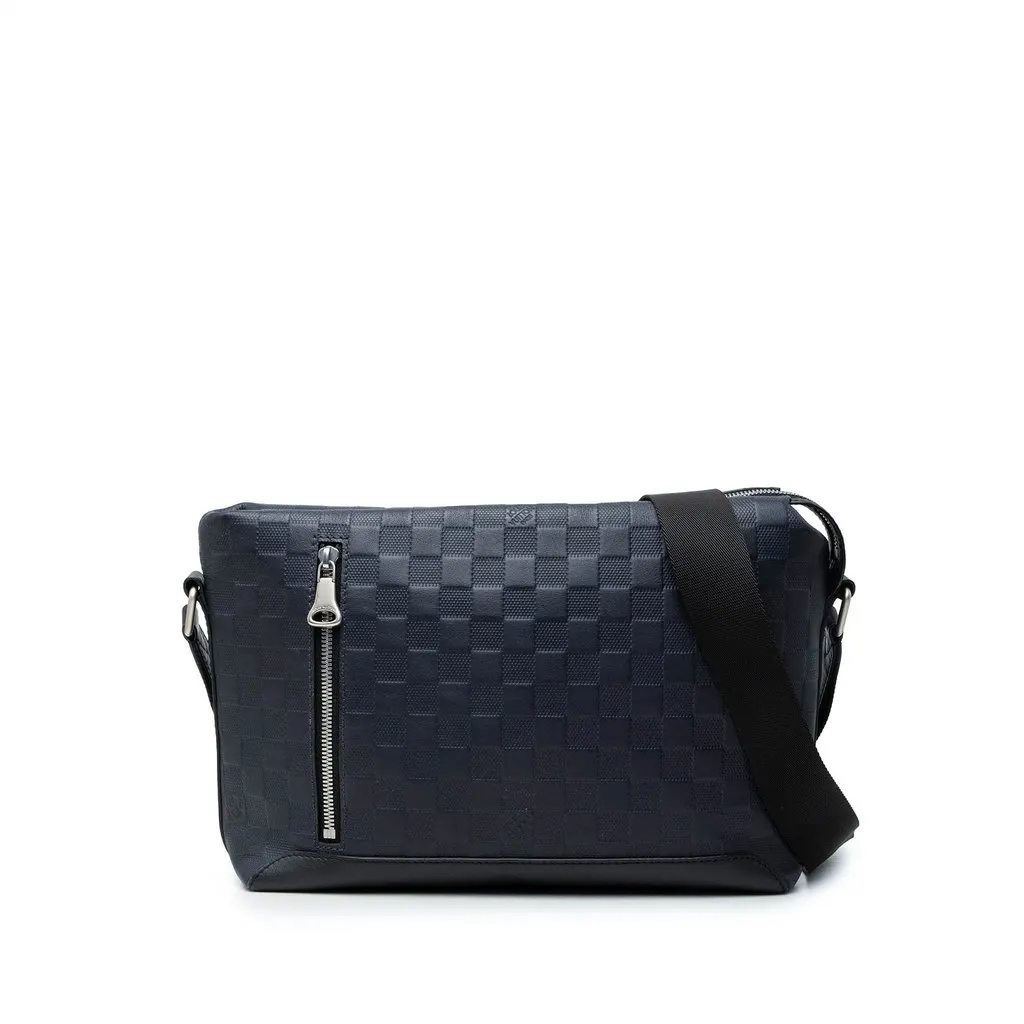 Louis Vuitton Damier Infini Discovery Messenger PM Blue Leather Very good - Front View