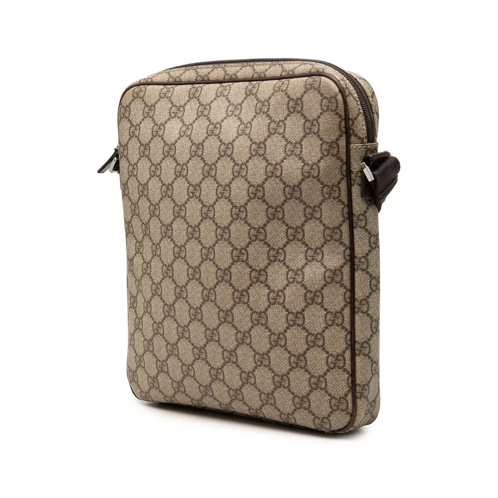 Gucci GG Supreme Crossbody Beige Canvas Good - Back View