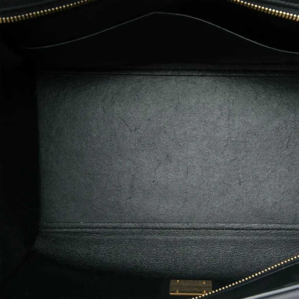 Celine Medium Tricolor Leather Trapeze Satchel Black Leather Very good - Model View