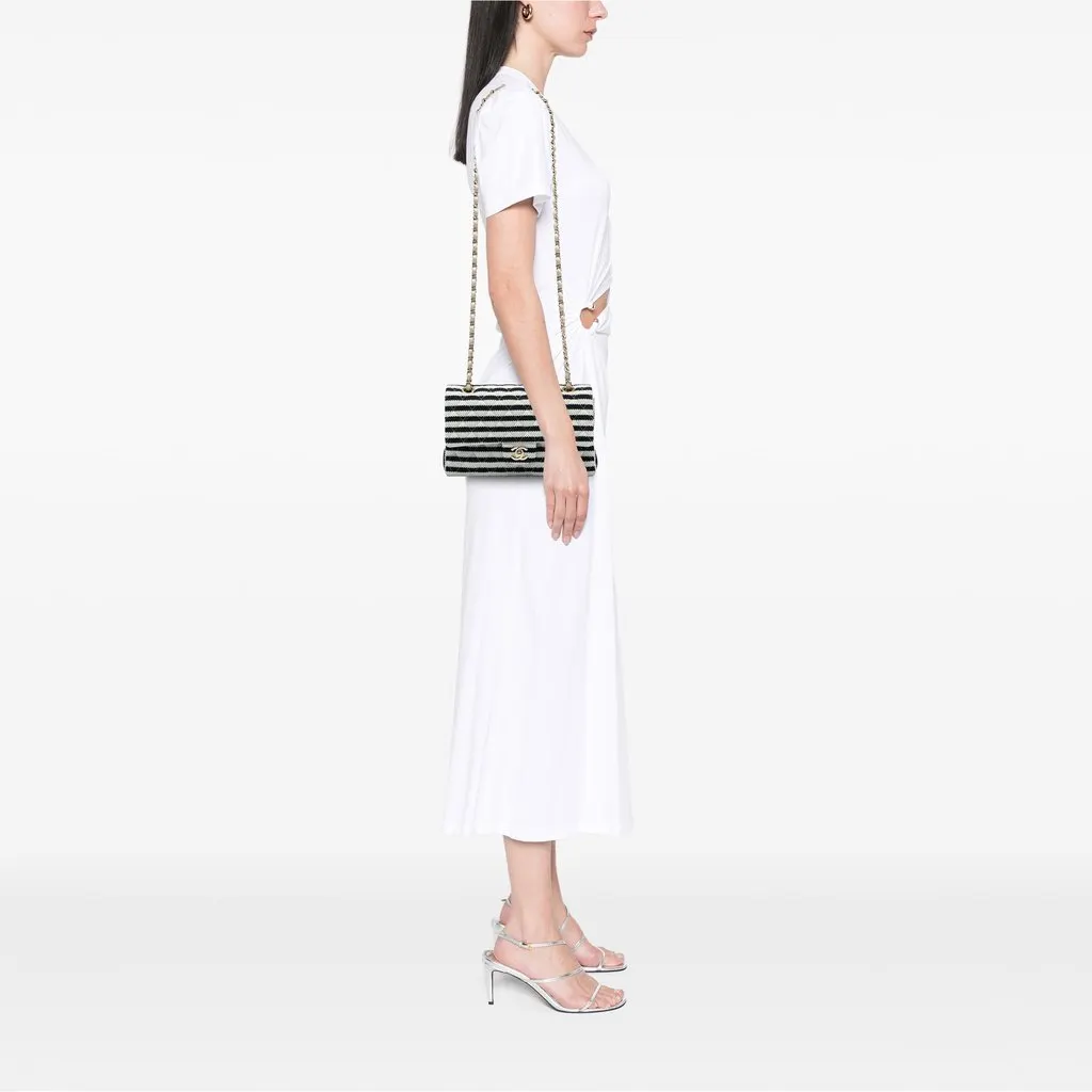 Chanel Medium Classic Jersey Coco Sailor Double Flap Black Very good - Box View