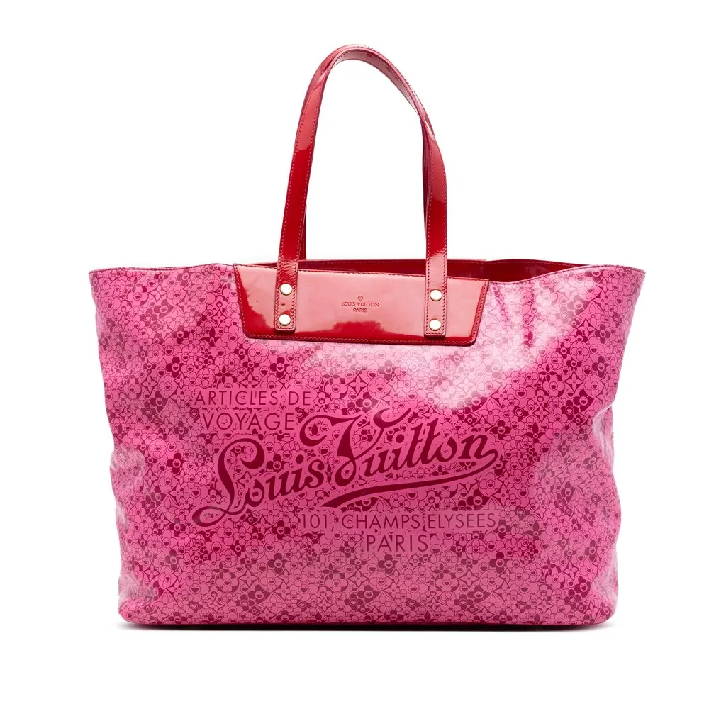 Louis Vuitton Takashi Murakami Coated Canvas Cosmic Blossom Tote GM Pink Very good - Front View