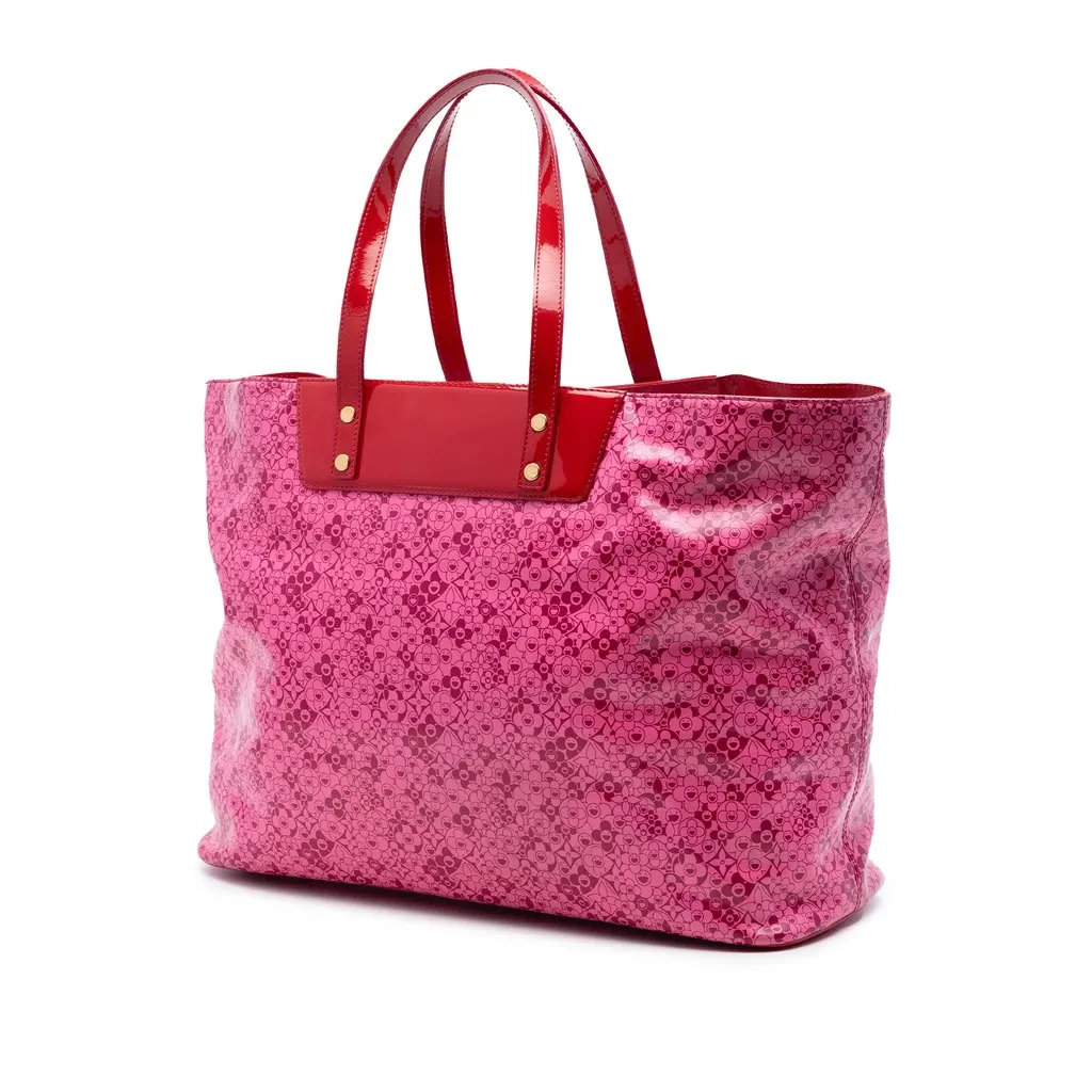 Louis Vuitton Takashi Murakami Coated Canvas Cosmic Blossom Tote GM Pink Very good - Back View