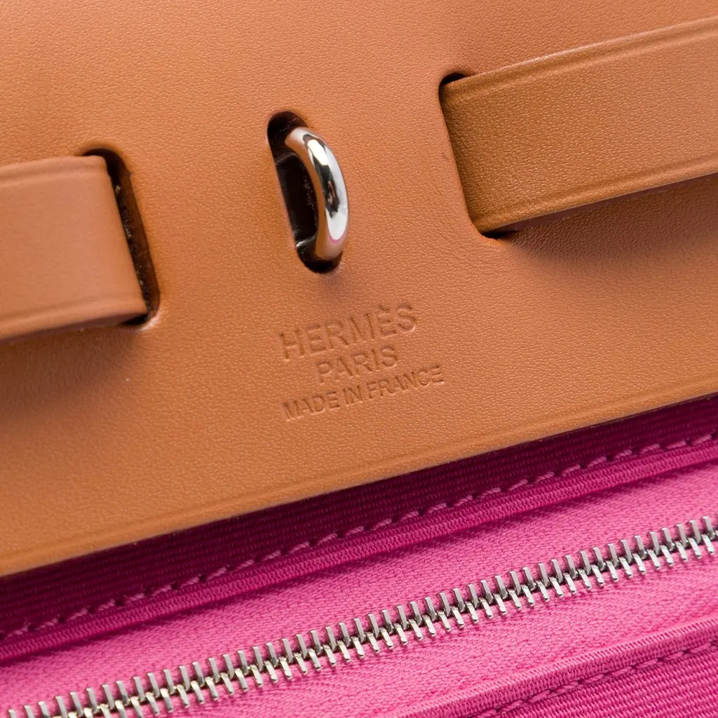 Hermès Toile Herbag Zip 31 Pink Very good - Box View