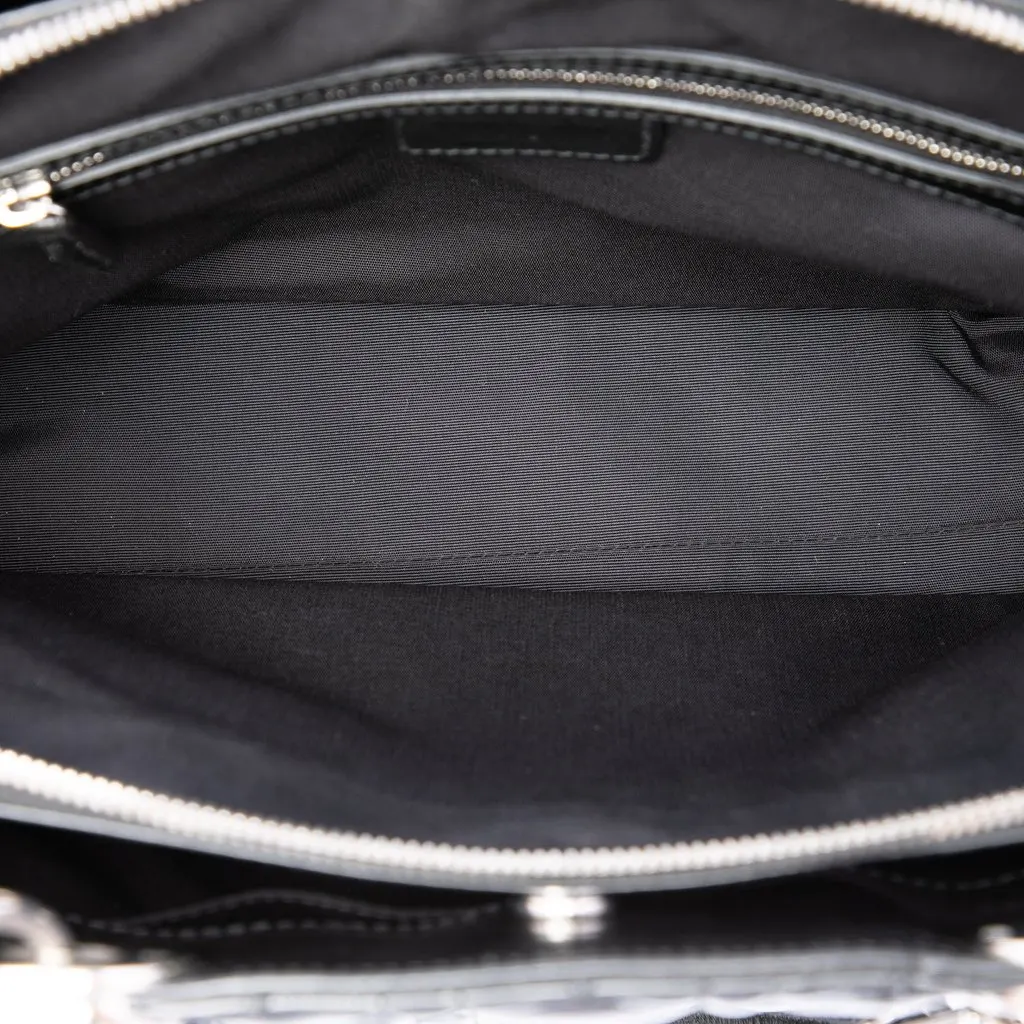 Dior Medium Patent Cannage Lady Dior Soft Shopping Tote Black Leather Very good - Model View