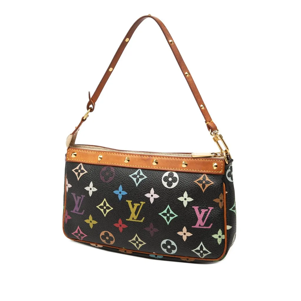 Louis Vuitton Monogram Multicolore Pochette Accessoires Black Very good - Back View