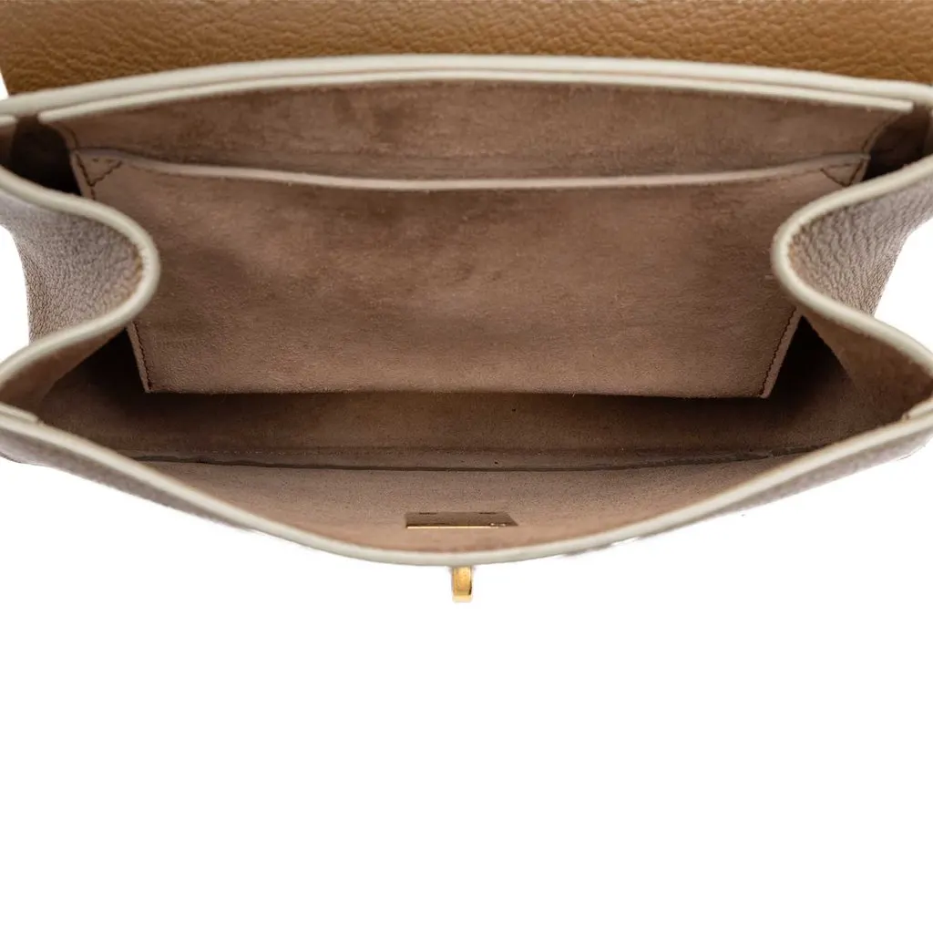 Chloé Small Smooth and Grained Calfskin Drew Crossbody Brown Leather Very good - Model View