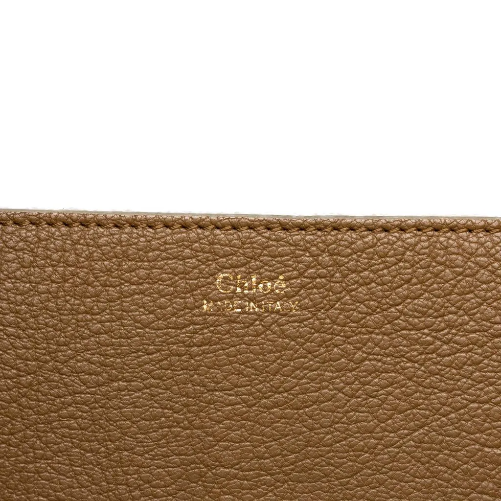 Chloé Small Smooth and Grained Calfskin Drew Crossbody Brown Leather Very good - Box View