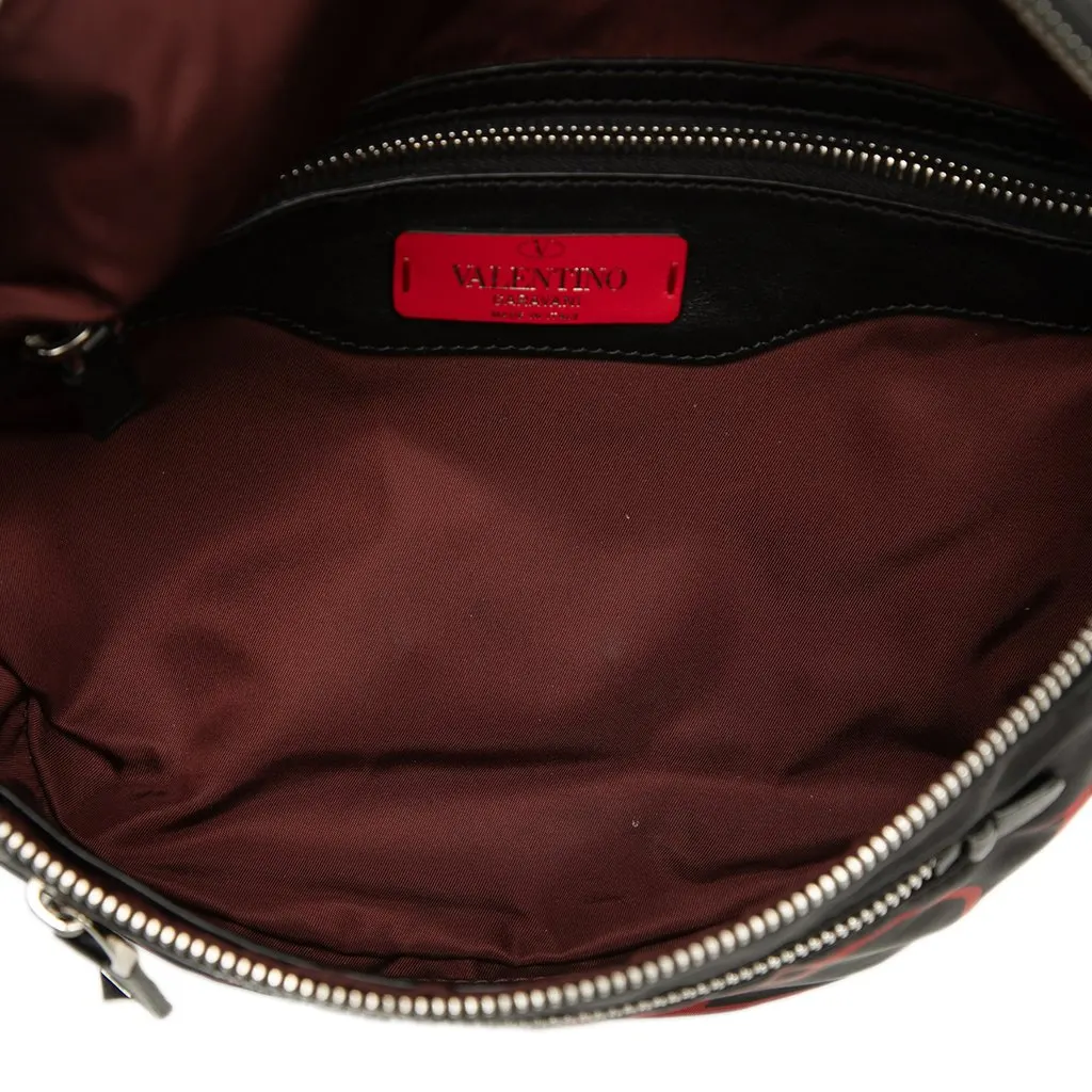 Valentino Nylon LOVE Rockstud Belt Bag Black Very good - Model View