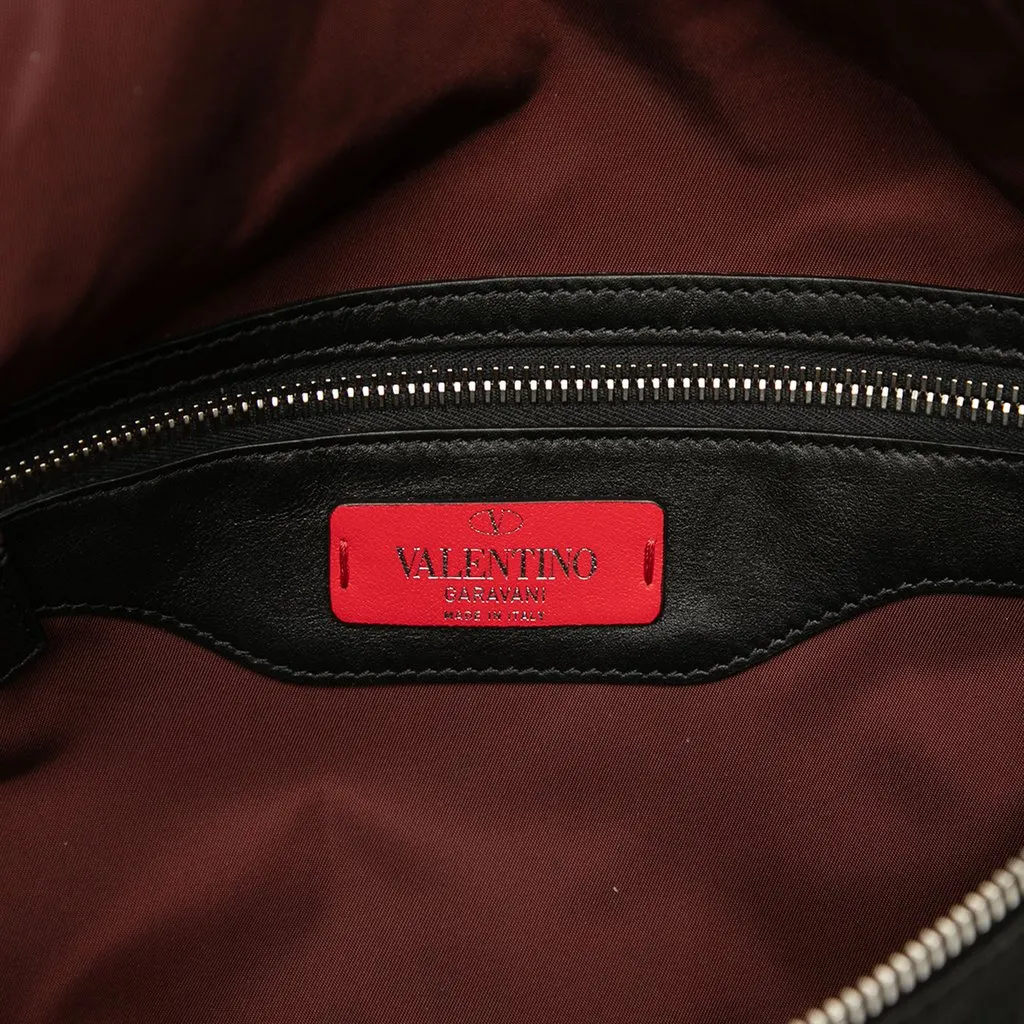 Valentino Nylon LOVE Rockstud Belt Bag Black Very good - Box View