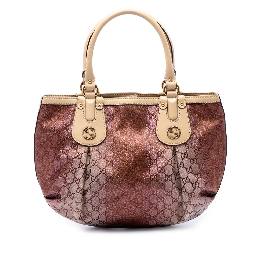 Gucci GG Lurex Scarlett Tote Brown Very good - Front View