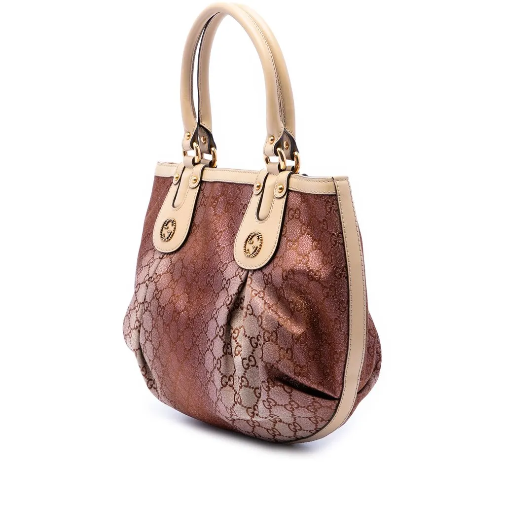 Gucci GG Lurex Scarlett Tote Brown Very good - Back View