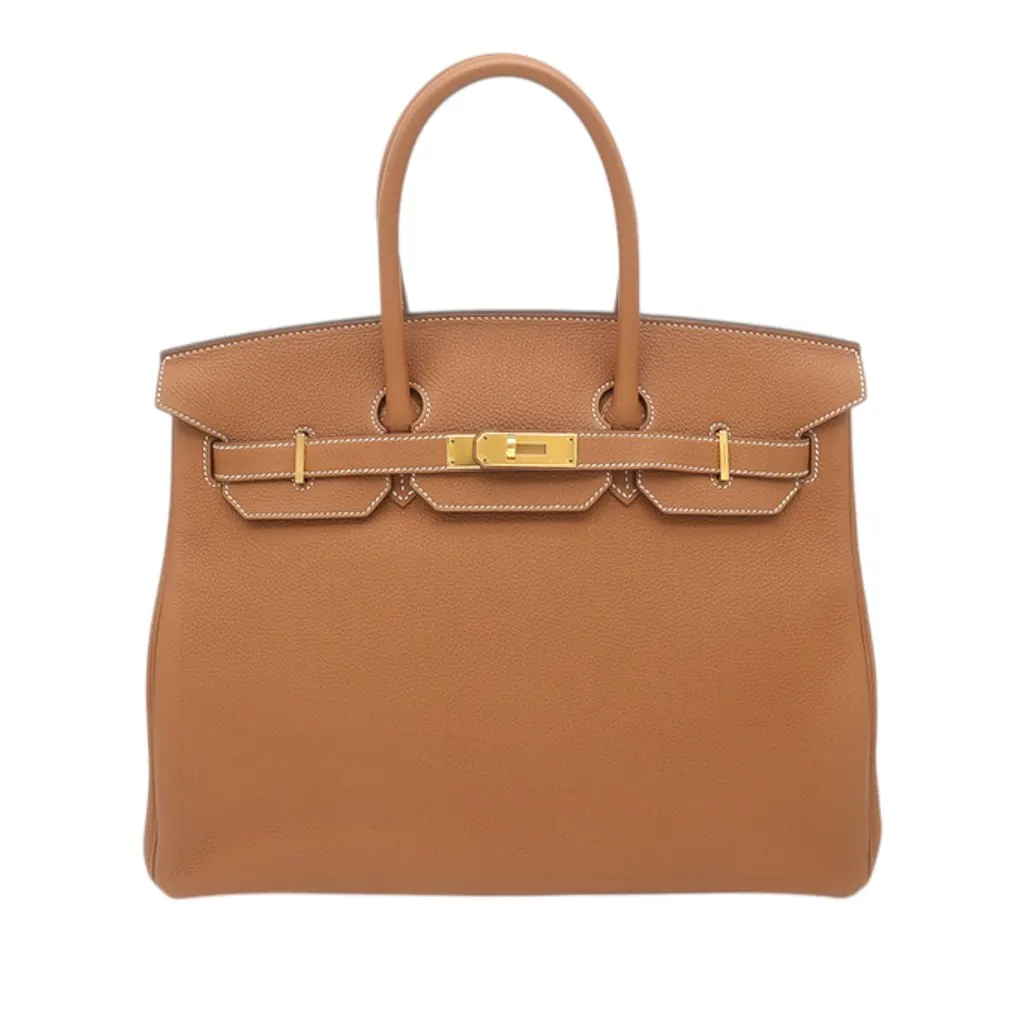 Hermès Togo Birkin Retourne 35 Brown Leather Very good - Front View