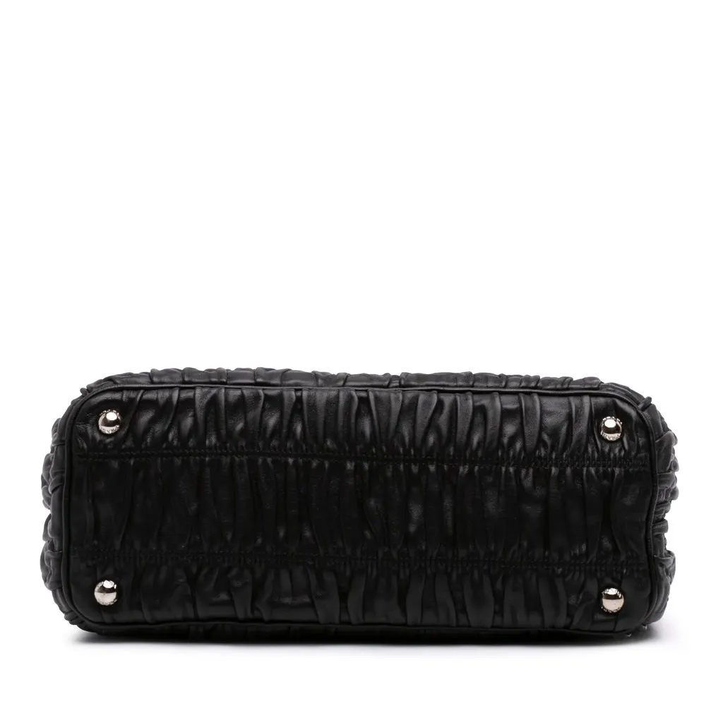 Prada Nappa Gaufre Satchel Black Leather Very good - Inside View