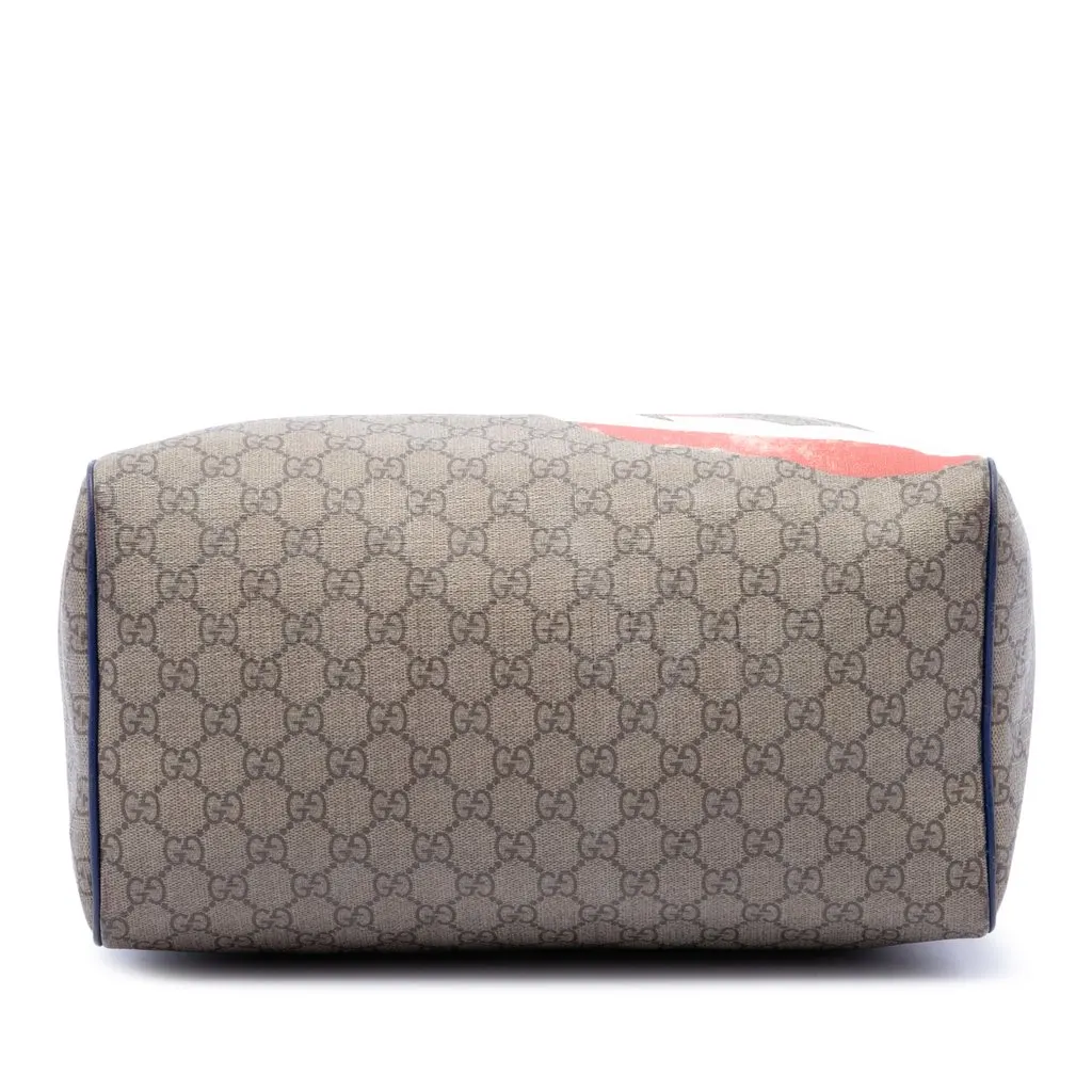 Gucci Unicef Medium GG Supreme American Flag Joy Boston Bag Beige Canvas Very good - Inside View
