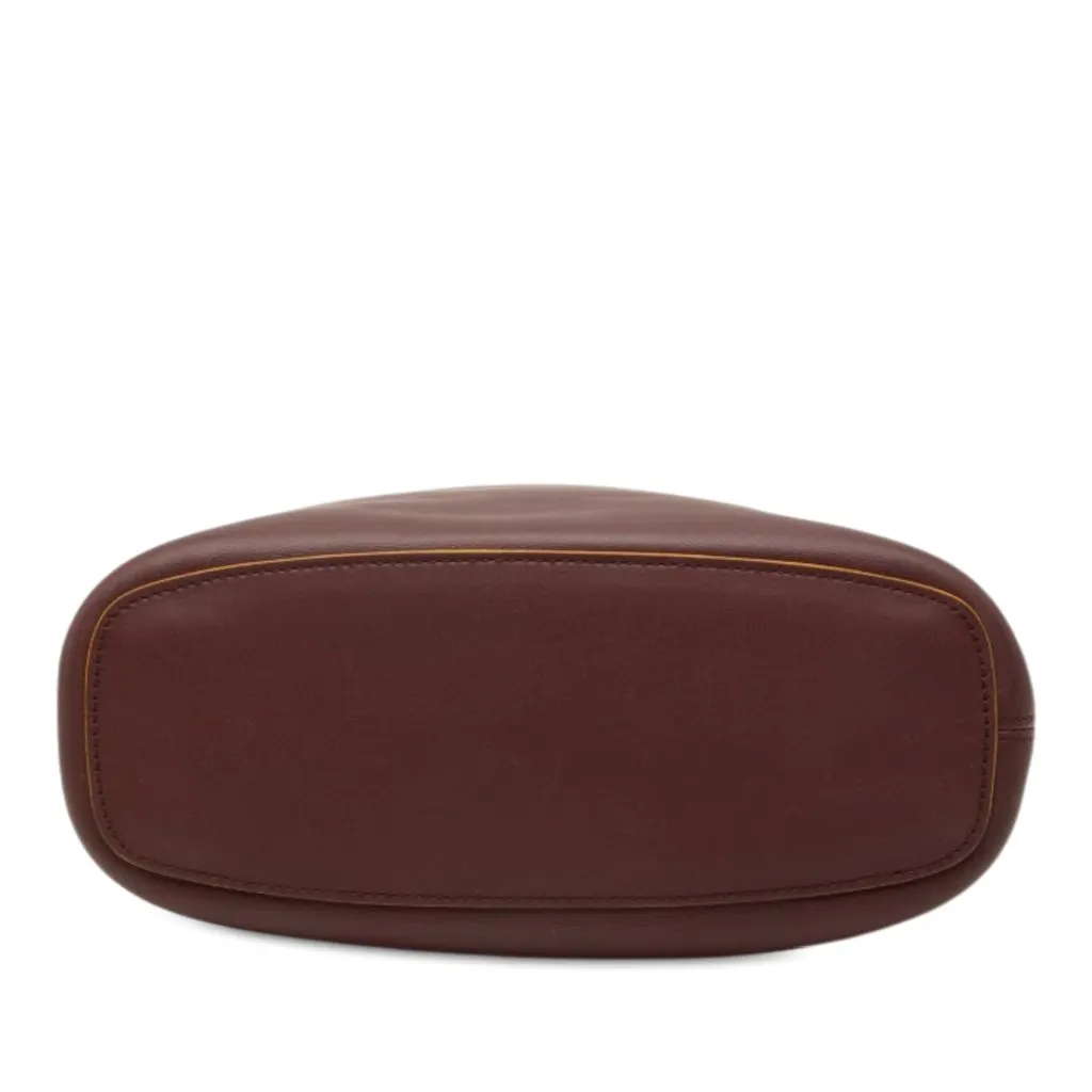 LOEWE Leather Shoulder Bag Red Leather Good - Inside View