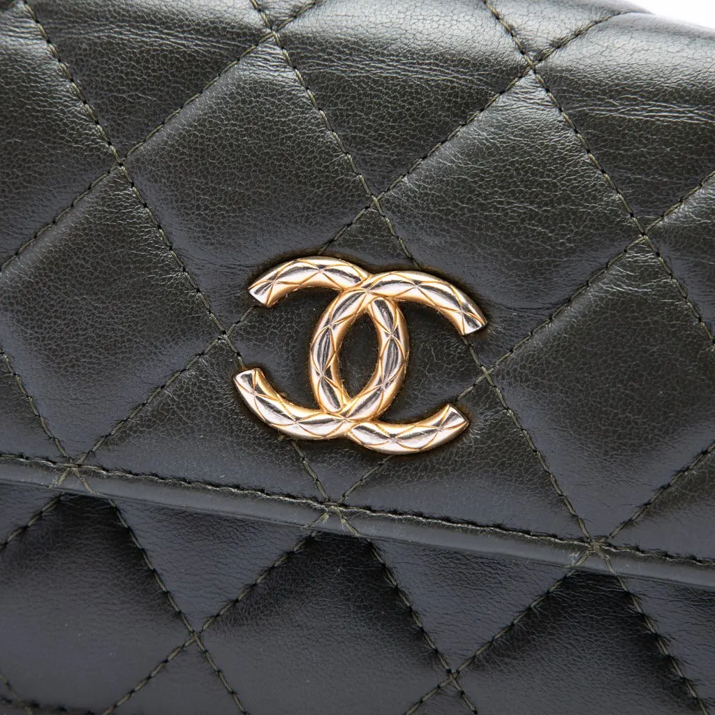 Chanel CC Quilted Lambskin Pillow Crush Flap Phone Holder with Chain MultiColor Leather Very good - Box View