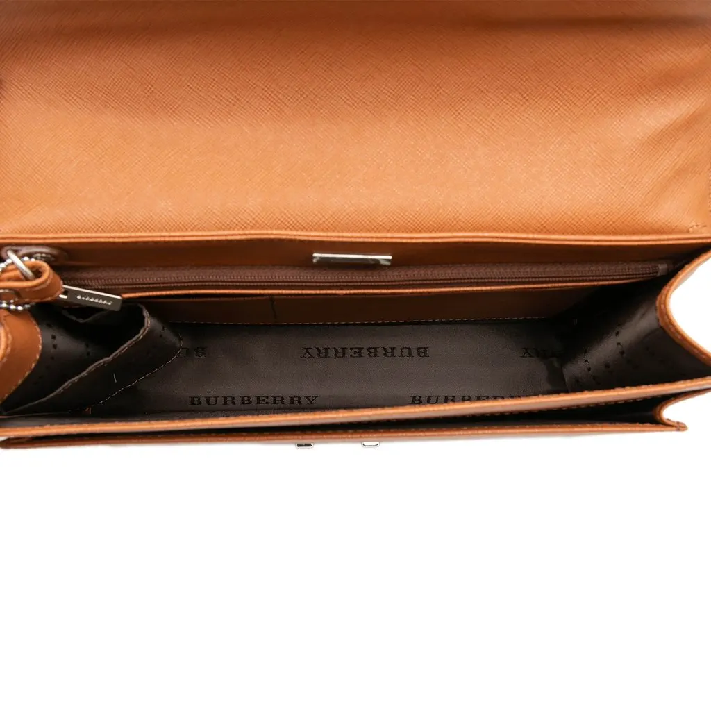 Burberry Leather Envelope Clutch Brown Leather Very good - Model View