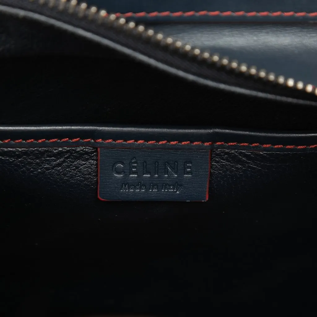 Celine Nano Bicolor Smooth Calfskin Luggage Tote Blue Leather Very good - Box View