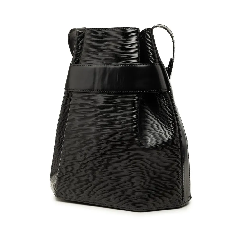 Louis Vuitton Epi Sac D Epaule PM Black Leather Good - Back View