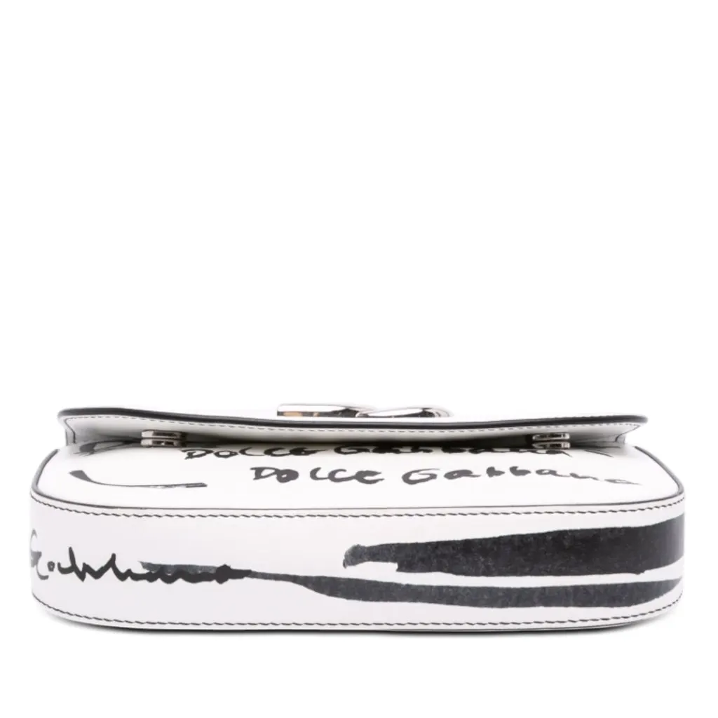 Dolce & Gabbana Small Calfskin Millenial Graffiti Crossbody White Leather Very good - Inside View