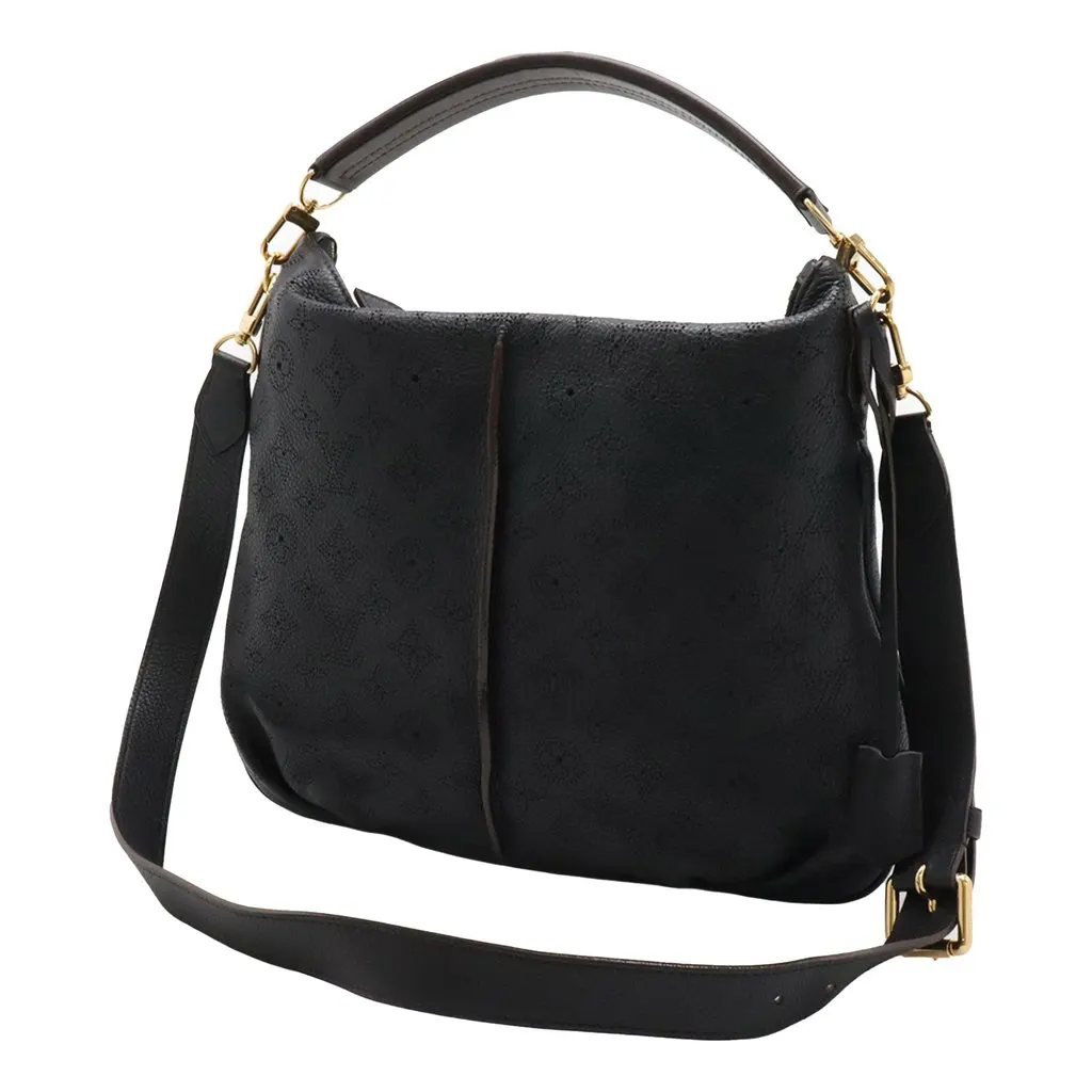 Louis Vuitton Monogram Mahina Selene MM Black Leather Very good - Back View