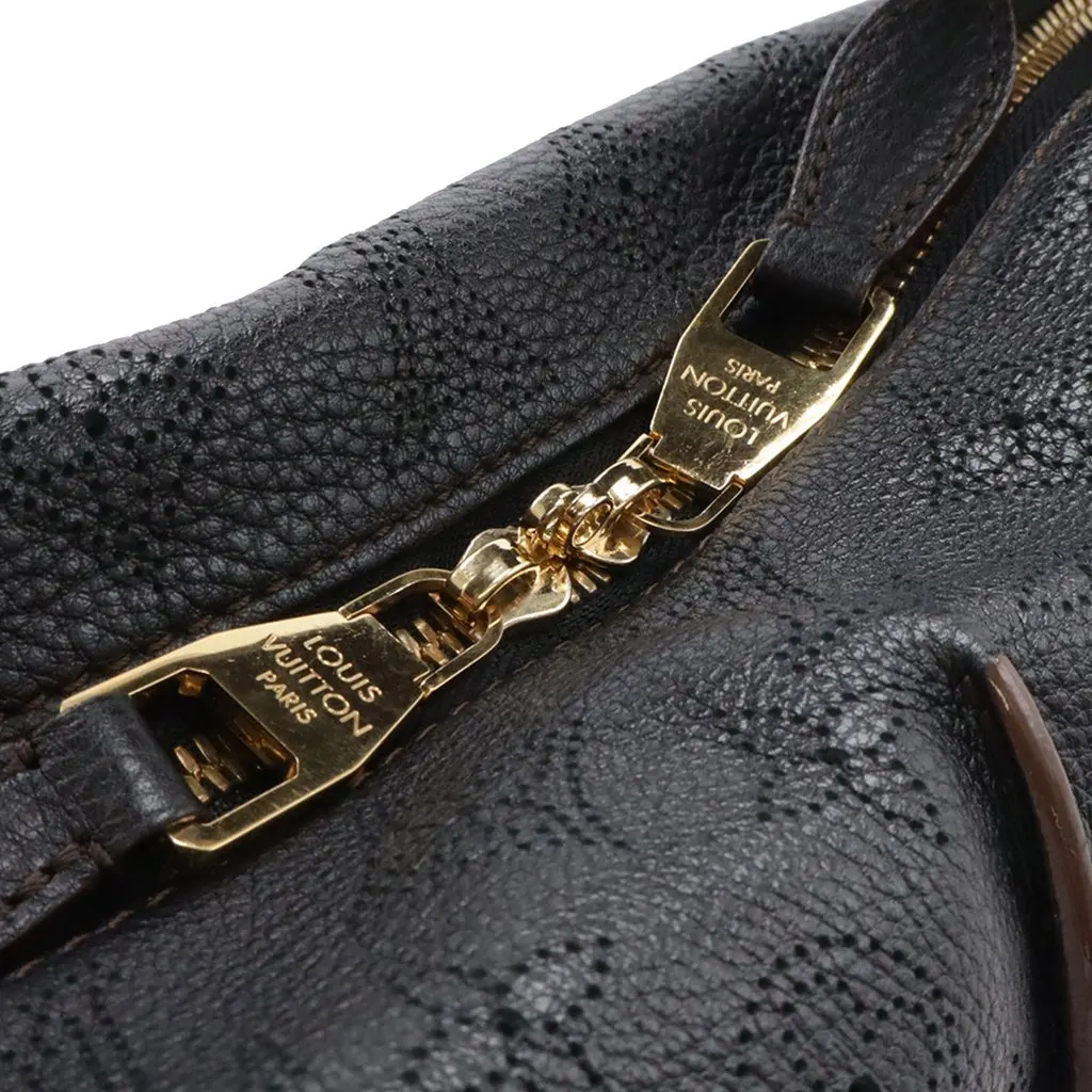Louis Vuitton Monogram Mahina Selene MM Black Leather Very good - Box View