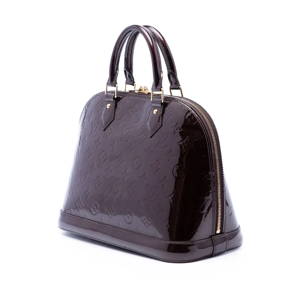 Louis Vuitton Monogram Vernis Alma PM Purple Leather Very good - Back View