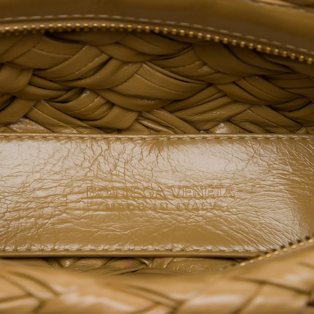 Bottega Veneta Nappa Intrecciato Kalimero Cha Cha Shoulder Bag Brown Leather Very good - Model View
