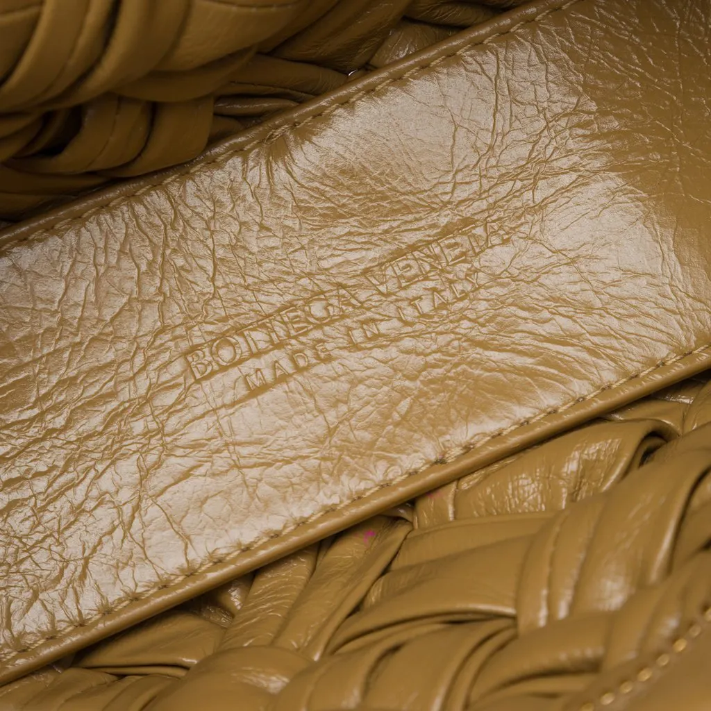 Bottega Veneta Nappa Intrecciato Kalimero Cha Cha Shoulder Bag Brown Leather Very good - Box View