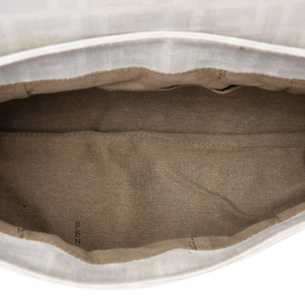 Fendi Small Zucca Coated Canvas Chef Shoulder Bag Brown Very good - Model View