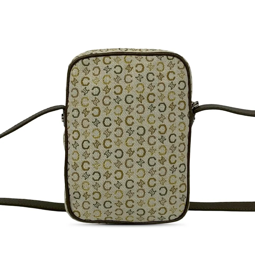 Celine C Macadam Canvas Crossbody Beige Very good - Back View